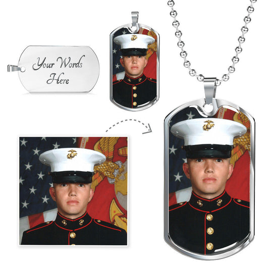 Father's Day Keepsake - Dog Tag with Personalized Photo