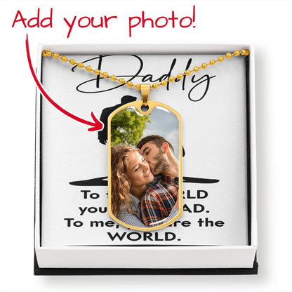 Father's Day Gift - Dog Tag Photo with Message Card