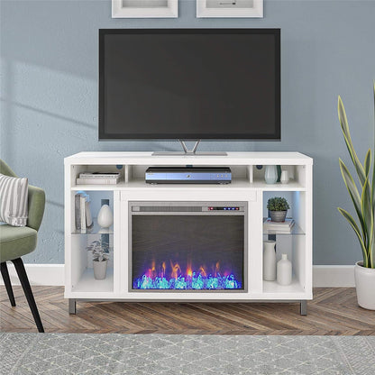 Ameriwood Home Lumina Fireplace TV Stand for TVs up to 70", White